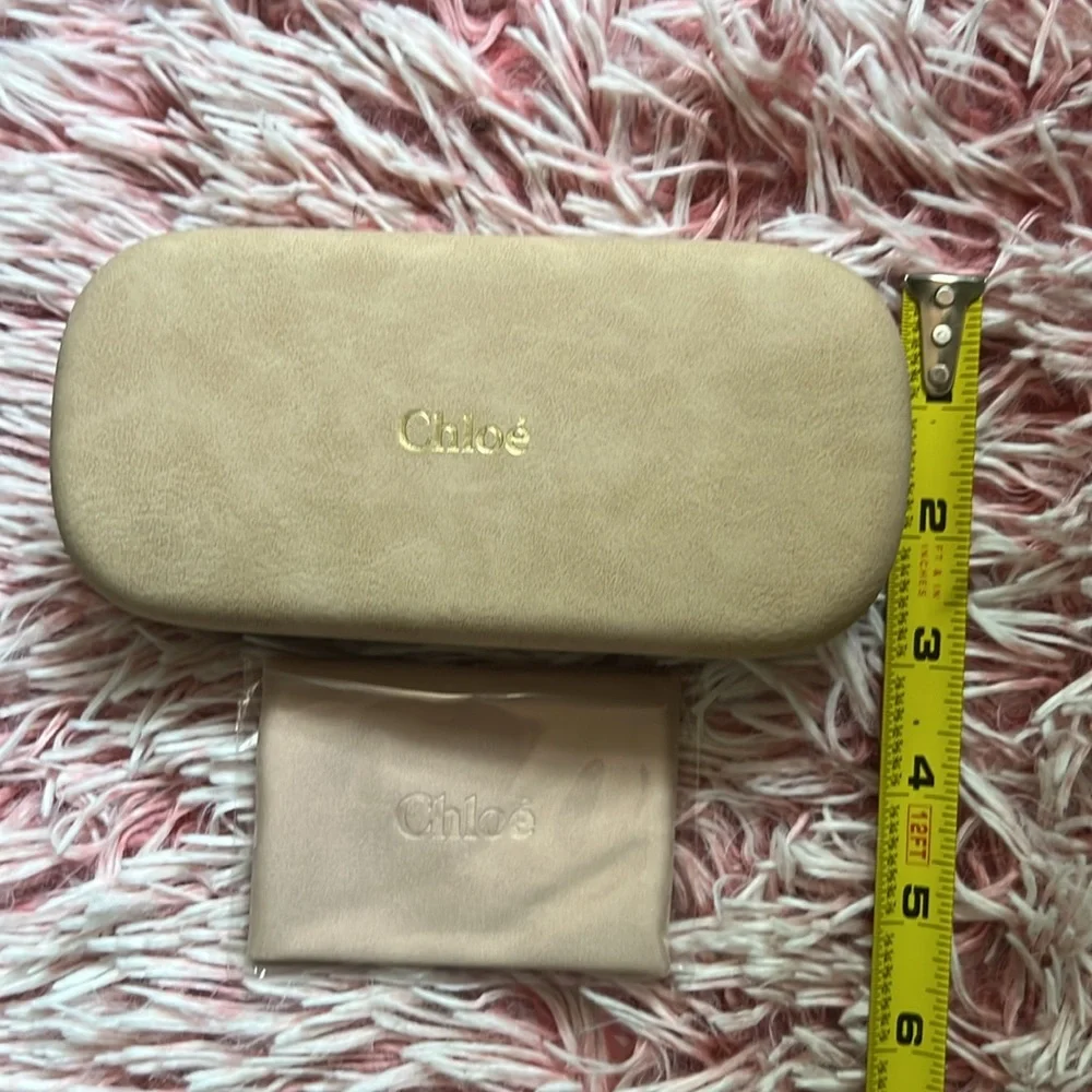 Chloé Empty Box Eyewear Sunglasses Clamshell Suede Leather Case Cloth